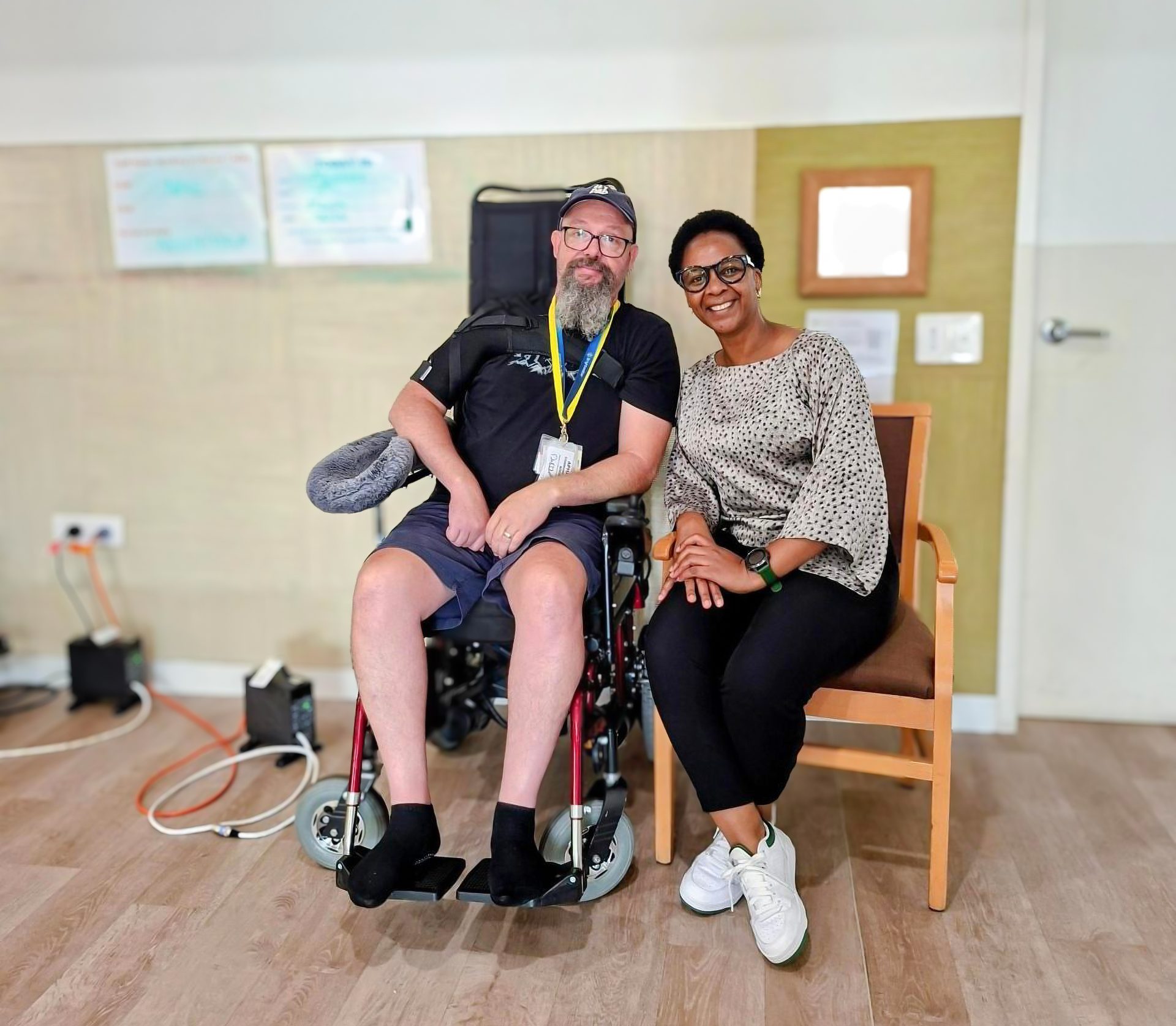 A TNWA support worker spending time with an NDIS participant.